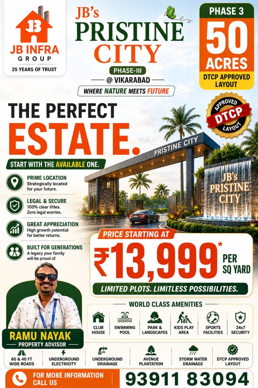 Prestine city Phase III JB INFRA — vikarabad